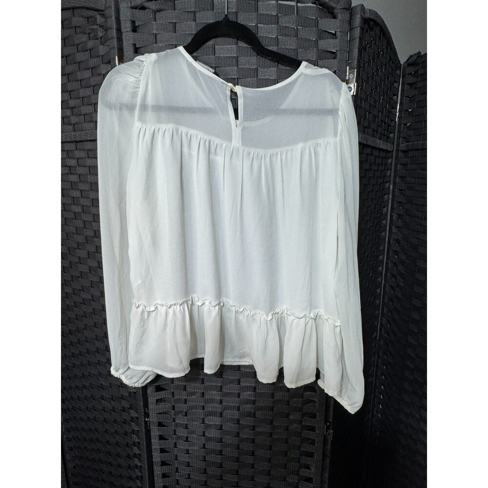 Marc New York white sheer flowy blouse Large - Picture 5 of 5